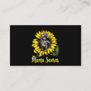 Sunflower Mamasaurus T Rex Dinosaur Mama Saurus Business Card
