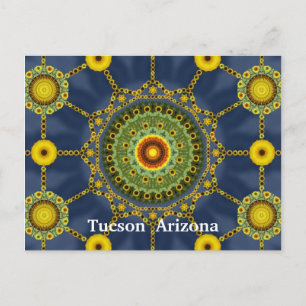 Sunflower Mandala Array Postcard