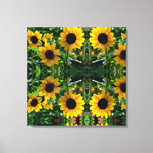 sunflower mandala canvas print