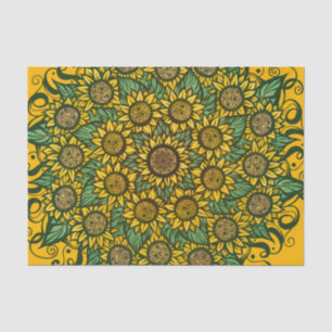 Sunflower Mandala Nature Lover Sunflowers Floral Tissue Paper