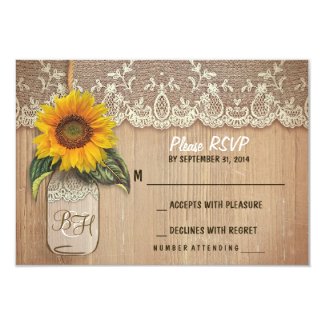 sunflower RSVP cards
