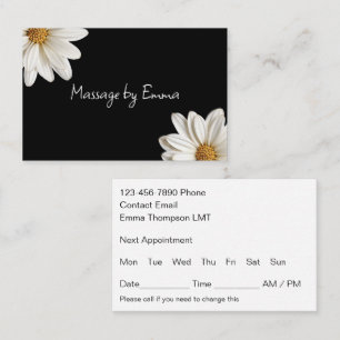 Sunflower Massage Appointment Business Cards 