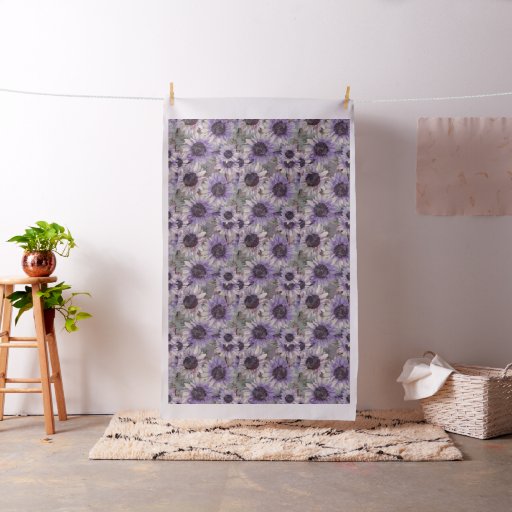 Sunflower Mauve Pattern Fabric