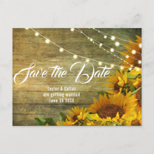 Sunflower Meadow Rustic Floral Design Postcard