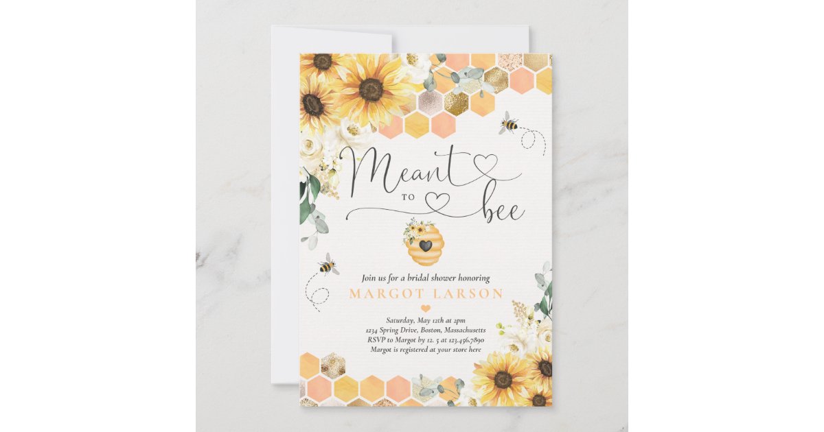 Meant To Bee Decorations, Bee Bridal Shower, Sunflowers