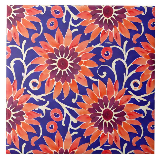 Sunflower Mediterranean Ceramic Tile (Front)
