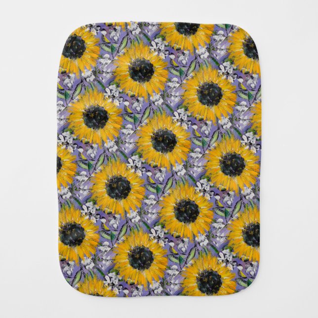 Sunflower Medley Burp Cloth (Front)
