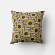 Sunflower Medley Throw Pillow