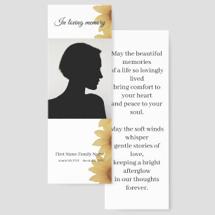 Sunflower memorial bookmarks