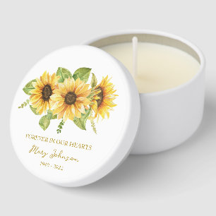 Sunflower Memorial Funeral Mini Candle Favors