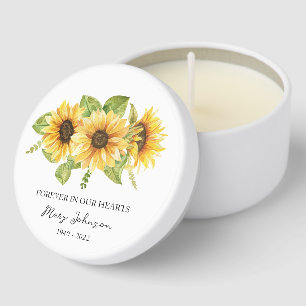 Sunflower Memorial Funeral Mini Candle Favors
