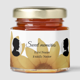 Sunflower memorial honey jar favor favors