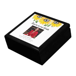 Sunflower Memorial Photo Keepsake Forever in our Gift Box