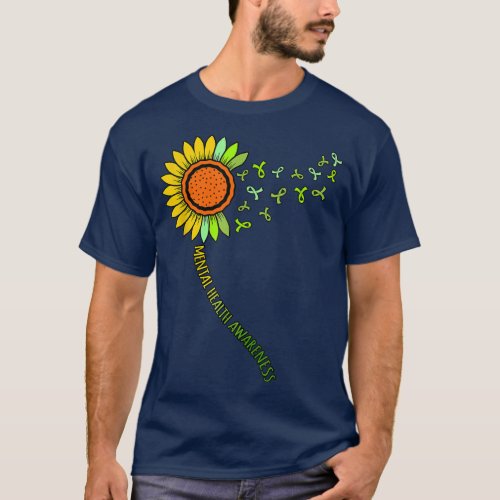 Sunflower Mental Health Awareness Supporter Graphi T_Shirt