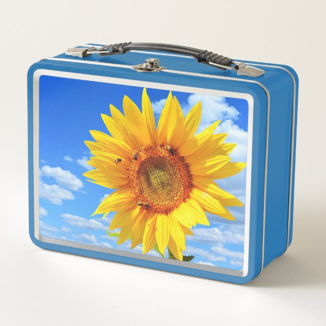 Sunflower Metal Lunch Box (Front)