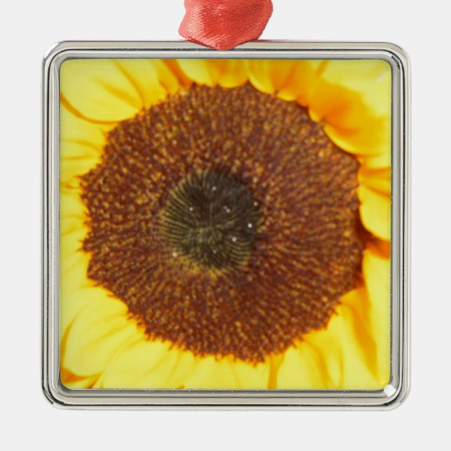 Sunflower Metal Ornament (Front)