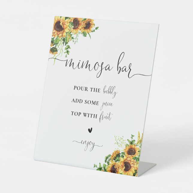 Sunflower Mimosa Bar Sign (Front)