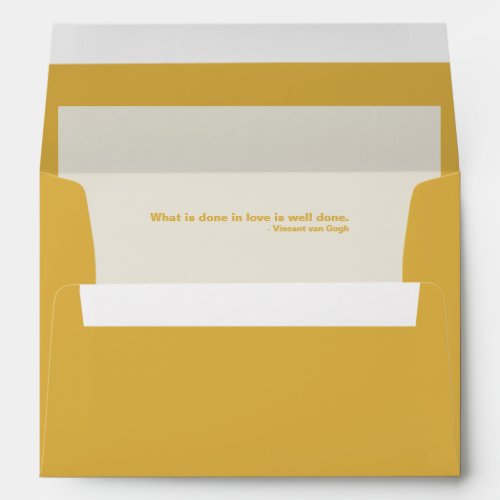 Sunflower  Minimalist Interior Quote Envelope