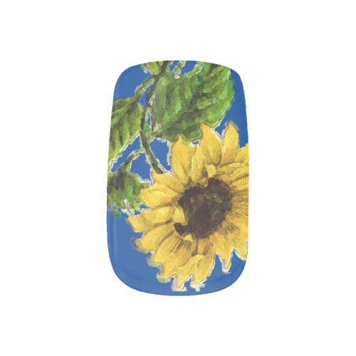 Sunflower  minx nail art