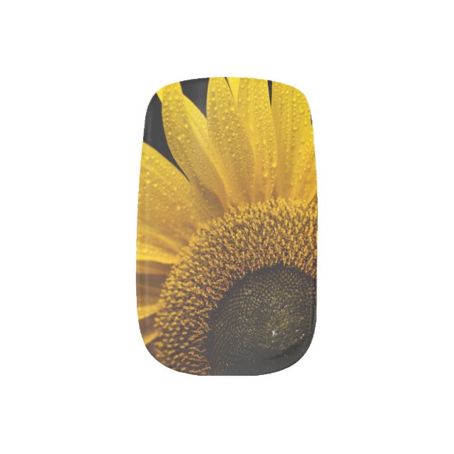 Sunflower Minx Nail Wraps (Left Thumb)