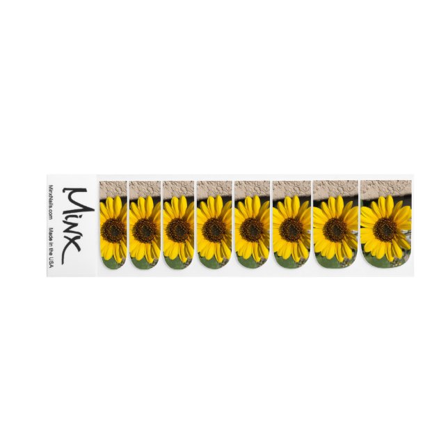 Sunflower Minx Nail Wraps (Left Hand)