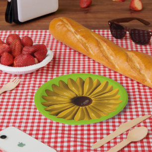 Sunflower MOD Flower Floral Spring Garden Party Paper Plates