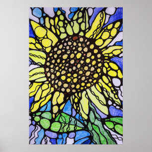 Sunflower Modern Art Poster