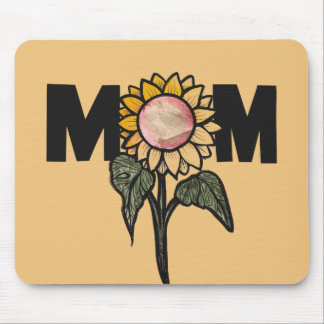 Sunflower Mom Sunflowers Art Mothers Day Mouse Pad