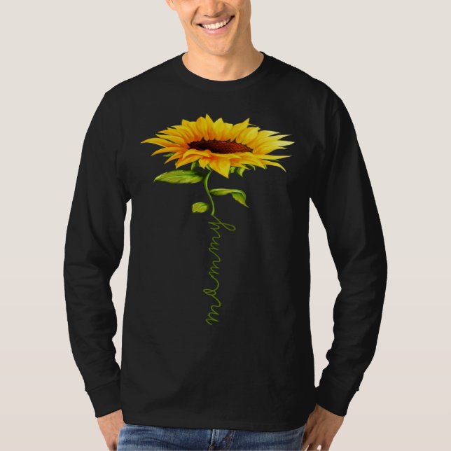 Sunflower Mommy Mother's Day Floral Funny Matching T-Shirt (Front)