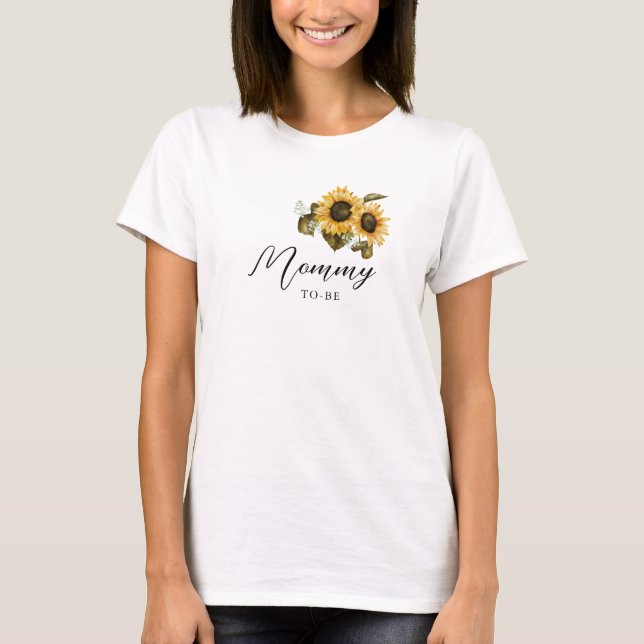 Sunflower Mommy To Be T-Shirt (Front)