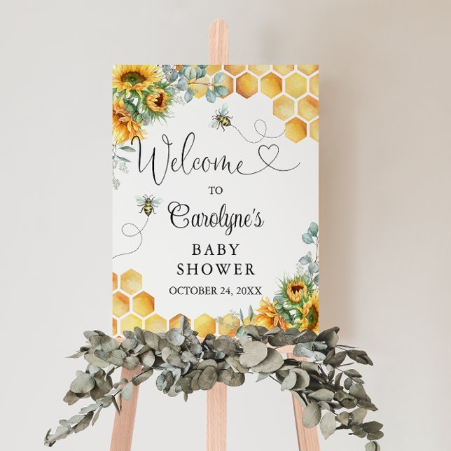 Sunflower Mommy to Bee Baby Shower Welcome Sign (Creator Uploaded)