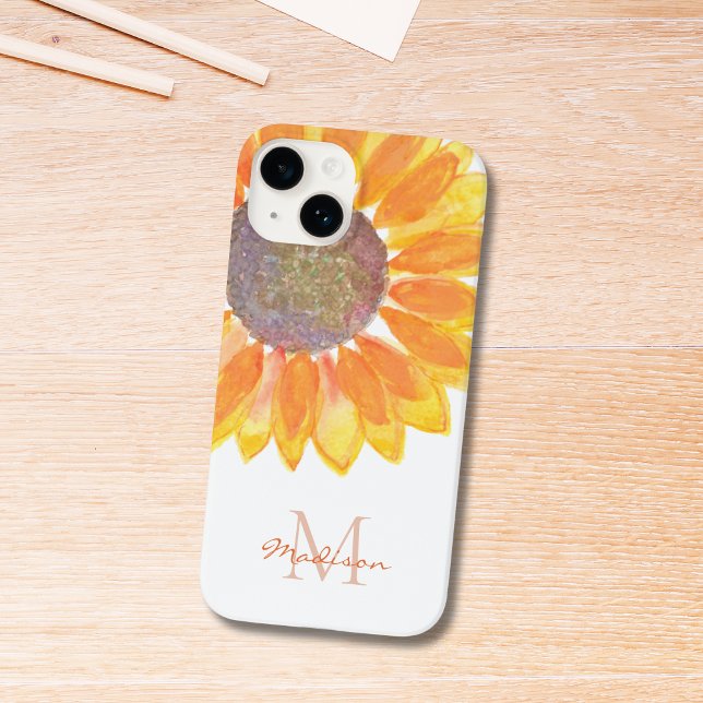 Sunflower Monogram Case-Mate iPhone Case (Creator Uploaded)