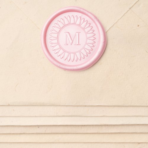 Sunflower Monogram Initial V2 Wax Seal Sticker