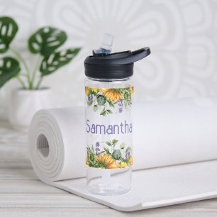 Sunflower Monogram Water Bottle