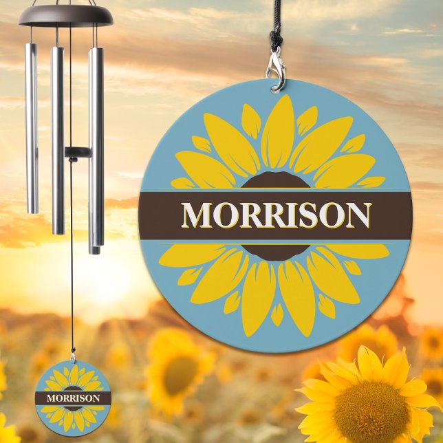Sunflower Monogram Wind Chime (Creator Uploaded)