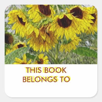 Sunflower Morn Book Plate Stickers