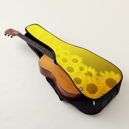 sunflower mosaic pattern guitar case (3/4)