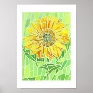 Sunflower Mosaic Print