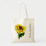 Sunflower Mother Of The Bride Tote Bag at Zazzle