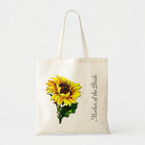 Sunflower Mother of the Bride Tote Bag