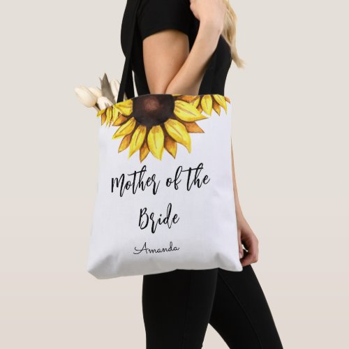 Sunflower Mother of The Bride Wedding  Tote Bag