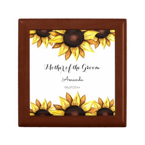 Sunflower Mother of the groom Wedding  Gift Box