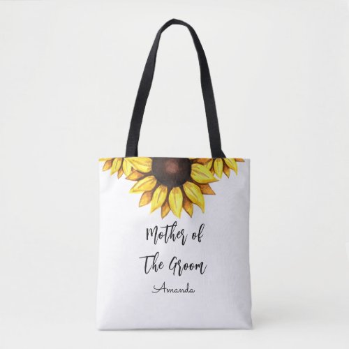 Sunflower Mother of The Groom Wedding  Tote Bag