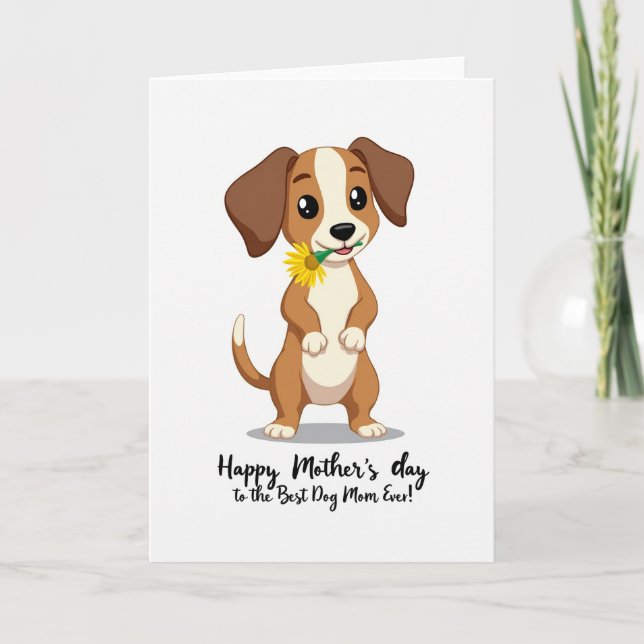 Sunflower Mothers Day Animal Card (Front)