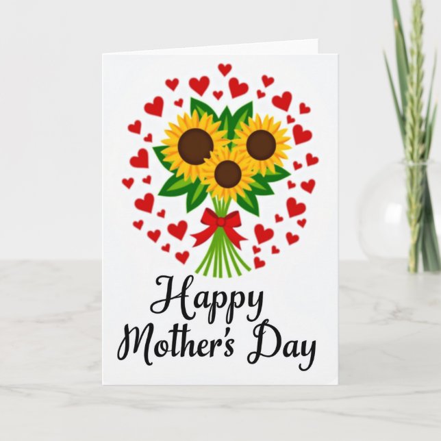 Sunflower Mothers Day Card (Front)