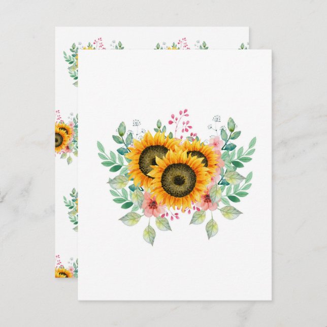 Sunflower Mothers Day Flat Card (Front/Back)