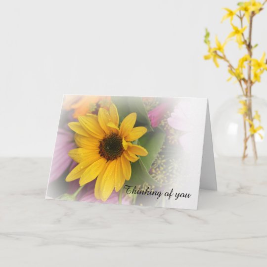 Sunflower Mothers Day Folded Greeting Card