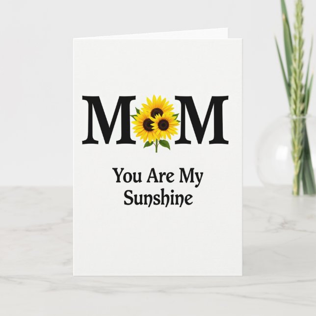 Sunflower Mothers Day Love Card (Front)