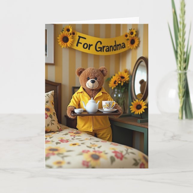 Sunflower Mothers Day Tea Card (Front)