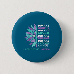 Sunflower Motivational Suprt Suicide Prevention Aw Button